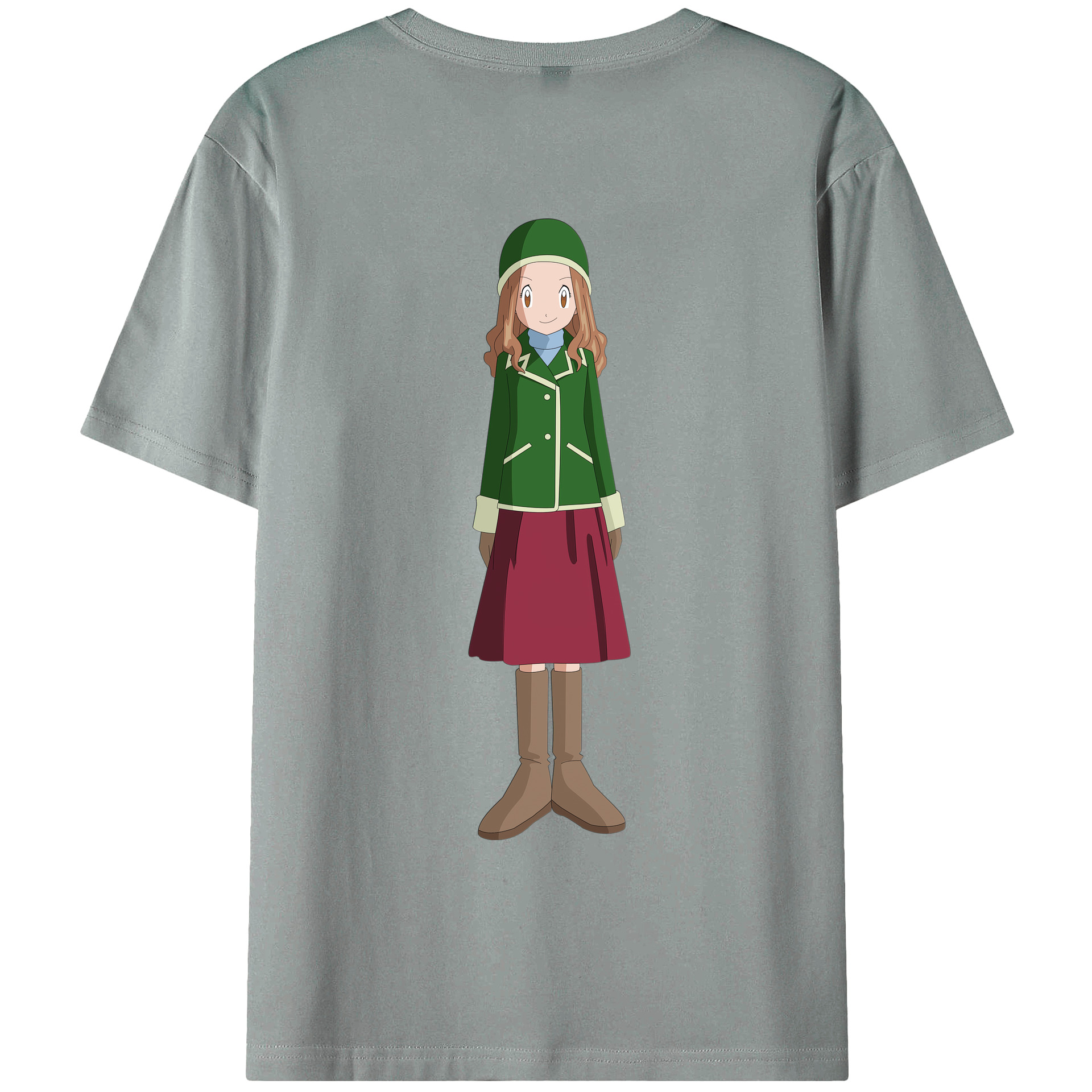 （画像用） Digimon デジタルモンスター/デジモン 綿100％ メンズ半袖Tシャツ（バックプリント） 通気性